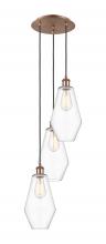 Innovations Lighting 113B-3P-AC-G652-7 - Cindyrella - 3 Light - 14 inch - Antique Copper - Cord Hung - Multi Pendant