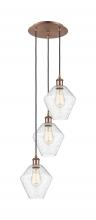 Innovations Lighting 113B-3P-AC-G654-8 - Cindyrella - 3 Light - 15 inch - Antique Copper - Cord Hung - Multi Pendant