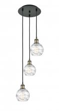 Innovations Lighting 113B-3P-BAB-G1213-6 - Athens Deco Swirl - 3 Light - 12 inch - Black Antique Brass - Cord Hung - Multi Pendant