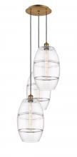 Innovations Lighting 113B-3P-BB-G557-10CL - Vaz - 3 Light - 17 inch - Brushed Brass - Cord hung - Multi Pendant