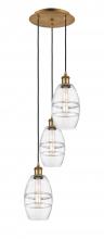 Innovations Lighting 113B-3P-BB-G557-6CL - Vaz - 3 Light - 12 inch - Brushed Brass - Cord hung - Multi Pendant