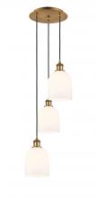 Innovations Lighting 113B-3P-BB-G558-6GWH - Bella - 3 Light - 12 inch - Brushed Brass - Cord hung - Multi Pendant