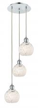 Innovations Lighting 113B-3P-PC-G1216-6WM - White Mouchette - 3 Light - 13 inch - Polished Chrome - Cord Hung - Multi Pendant