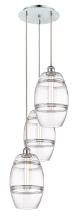 Innovations Lighting 113B-3P-PC-G557-8CL - Vaz - 3 Light - 15 inch - Polished Chrome - Cord hung - Multi Pendant