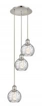 Innovations Lighting 113B-3P-PN-G1215-6 - Athens Water Glass - 3 Light - 13 inch - Polished Nickel - Cord hung - Multi Pendant