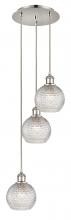 Innovations Lighting 113B-3P-PN-G122C-6CL - Athens - 3 Light - 12 inch - Polished Nickel - Cord Hung - Multi Pendant