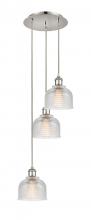 Innovations Lighting 113B-3P-PN-G412 - Dayton - 3 Light - 12 inch - Polished Nickel - Cord Hung - Multi Pendant