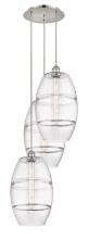 Innovations Lighting 113B-3P-PN-G557-10CL - Vaz - 3 Light - 17 inch - Polished Nickel - Cord hung - Multi Pendant