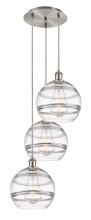 Innovations Lighting 113B-3P-SN-G556-10CL - Rochester - 3 Light - 17 inch - Brushed Satin Nickel - Cord hung - Multi Pendant