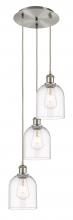 Innovations Lighting 113B-3P-SN-G558-6CL - Bella - 3 Light - 12 inch - Brushed Satin Nickel - Cord hung - Multi Pendant