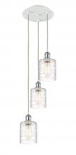 Innovations Lighting 113B-3P-WPC-G1113 - Cobbleskill - 3 Light - 12 inch - White Polished Chrome - Cord Hung - Multi Pendant