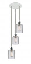 Innovations Lighting 113B-3P-WPC-G112 - Cobbleskill - 3 Light - 12 inch - White Polished Chrome - Cord Hung - Multi Pendant