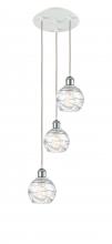 Innovations Lighting 113B-3P-WPC-G1213-6 - Athens Deco Swirl - 3 Light - 12 inch - White Polished Chrome - Cord Hung - Multi Pendant