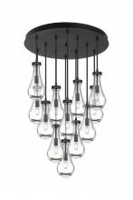 Innovations Lighting 126-451-1P-BK-G451-5CL - Owego - 12 Light - 24 inch - Matte Black - Multi Pendant