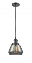 Innovations Lighting 201C-OB-G173-LED - Fulton - 1 Light - 7 inch - Oil Rubbed Bronze - Cord hung - Mini Pendant