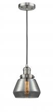 Innovations Lighting 201C-SN-G173-LED - Fulton - 1 Light - 7 inch - Brushed Satin Nickel - Cord hung - Mini Pendant