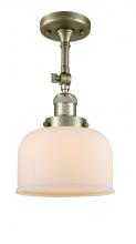 Innovations Lighting 201F-AB-G71-LED - Bell - 1 Light - 8 inch - Antique Brass - Adjustable Semi-Flush Mount
