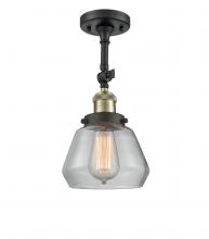 Innovations Lighting 201F-BAB-G172-LED - Fulton - 1 Light - 7 inch - Black Antique Brass - Adjustable Semi-Flush Mount