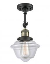 Innovations Lighting 201F-BAB-G532 - Oxford - 1 Light - 7 inch - Black Antique Brass - Adjustable Semi-Flush Mount