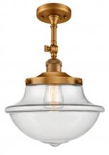 Innovations Lighting 201F-BB-G542-LED - Oxford - 1 Light - 12 inch - Brushed Brass - Semi-Flush Mount