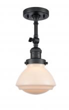Innovations Lighting 201F-BK-G321 - Olean - 1 Light - 7 inch - Matte Black - Adjustable Semi-Flush Mount