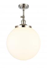 Innovations Lighting 201F-PN-G201-14 - Beacon - 1 Light - 14 inch - Polished Nickel - Adjustable Semi-Flush Mount