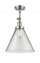 Innovations Lighting 201F-PN-G42-L - Cone - 1 Light - 12 inch - Polished Nickel - Adjustable Semi-Flush Mount