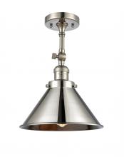 Innovations Lighting 201F-PN-M10-PN-LED - Briarcliff - 1 Light - 10 inch - Polished Nickel - Adjustable Semi-Flush Mount