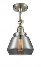 Innovations Lighting 201F-SN-G173 - Fulton - 1 Light - 7 inch - Brushed Satin Nickel - Semi-Flush Mount