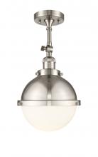 Innovations Lighting 201F-SN-HFS-81-SN - Hampden - 1 Light - 9 inch - Brushed Satin Nickel - Semi-Flush Mount