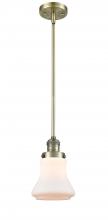 Innovations Lighting 201S-AB-G191-LED - Bellmont - 1 Light - 7 inch - Antique Brass - Stem Hung - Mini Pendant