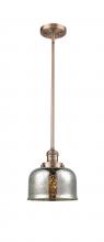 Innovations Lighting 201S-AC-G78 - Bell - 1 Light - 8 inch - Antique Copper - Stem Hung - Mini Pendant