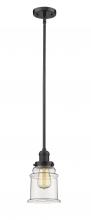 Innovations Lighting 201S-OB-G182-LED - Canton - 1 Light - 7 inch - Oil Rubbed Bronze - Stem Hung - Mini Pendant
