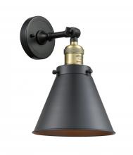Innovations Lighting 203-BAB-M13-BK - Appalachian - 1 Light - 8 inch - Black Antique Brass - Adjustable Sconce