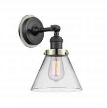 Innovations Lighting 203BK-BPPN-HRPN-G42 - Cone - 1 Light - 8 inch - Matte Black - Sconce