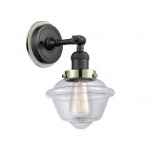 Innovations Lighting 203BK-BPPN-HRPN-G532 - Oxford - 1 Light - 8 inch - Matte Black - Sconce