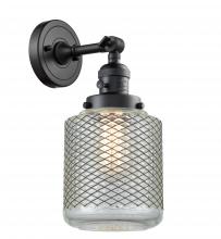 Innovations Lighting 203SW-BK-G262-LED - Stanton - 1 Light - 6 inch - Matte Black - Adjustable Sconce