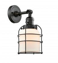 Innovations Lighting 203SW-BK-G51-CE-LED - Bell Cage - 1 Light - 6 inch - Matte Black - Sconce