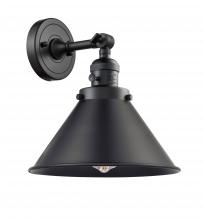 Innovations Lighting 203SW-BK-M10-BK-LED - Briarcliff - 1 Light - 10 inch - Matte Black - Sconce