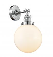 Innovations Lighting 203SW-PC-G201-8-LED - Beacon - 1 Light - 8 inch - Polished Chrome - Sconce