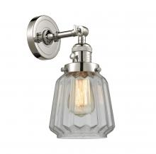 Innovations Lighting 203SW-PN-G142-LED - Chatham - 1 Light - 7 inch - Polished Nickel - Sconce