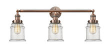 Innovations Lighting 205-AC-G184-LED - Canton - 3 Light - 30 inch - Antique Copper - Bath Vanity Light