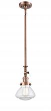 Innovations Lighting 206-AC-G322 - Olean - 1 Light - 7 inch - Antique Copper - Stem Hung - Mini Pendant