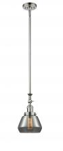 Innovations Lighting 206-PN-G173 - Fulton - 1 Light - 7 inch - Polished Nickel - Stem Hung - Mini Pendant