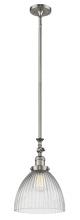 Innovations Lighting 206-SN-G222 - Seneca Falls - 1 Light - 10 inch - Brushed Satin Nickel - Stem Hung - Mini Pendant