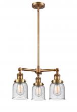 Innovations Lighting 207-BB-G54 - Bell - 3 Light - 19 inch - Brushed Brass - Stem Hung - Chandelier