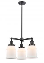 Innovations Lighting 207-BK-G181 - Canton - 3 Light - 18 inch - Matte Black - Stem Hung - Chandelier