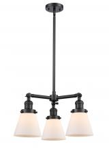 Innovations Lighting 207-BK-G61 - Cone - 3 Light - 19 inch - Matte Black - Stem Hung - Chandelier