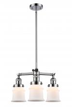 Innovations Lighting 207-PC-G181S - Canton - 3 Light - 18 inch - Polished Chrome - Stem Hung - Chandelier