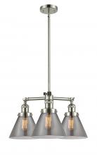 Innovations Lighting 207-PN-G43 - Cone - 3 Light - 22 inch - Polished Nickel - Stem Hung - Chandelier